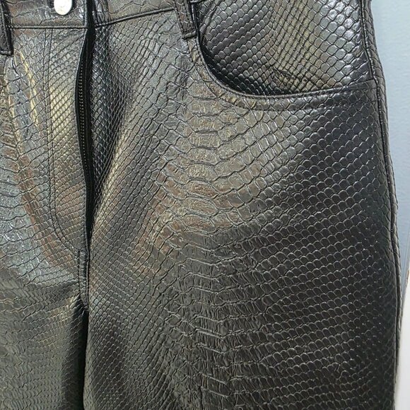 Wilfred Melina Pants Black Faux Leather Snakeskin Size 6 NWOT - Picture 4 of 12